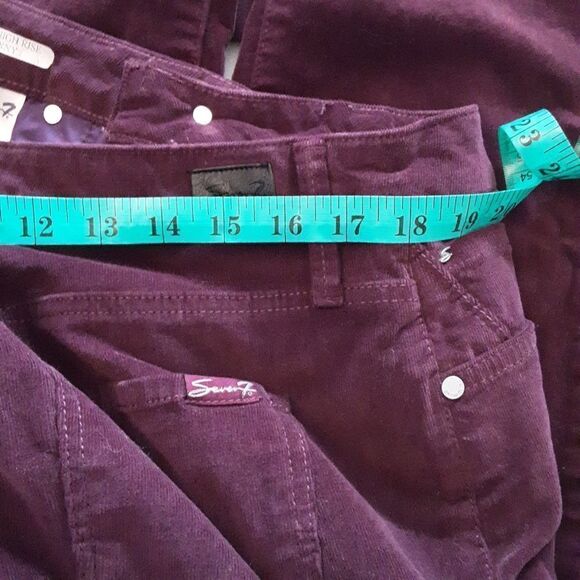 SEVEN7 Jeans Fine Wale Corduroy‎ Stretch Skinny Plum size 10 - Picture 7 of 13